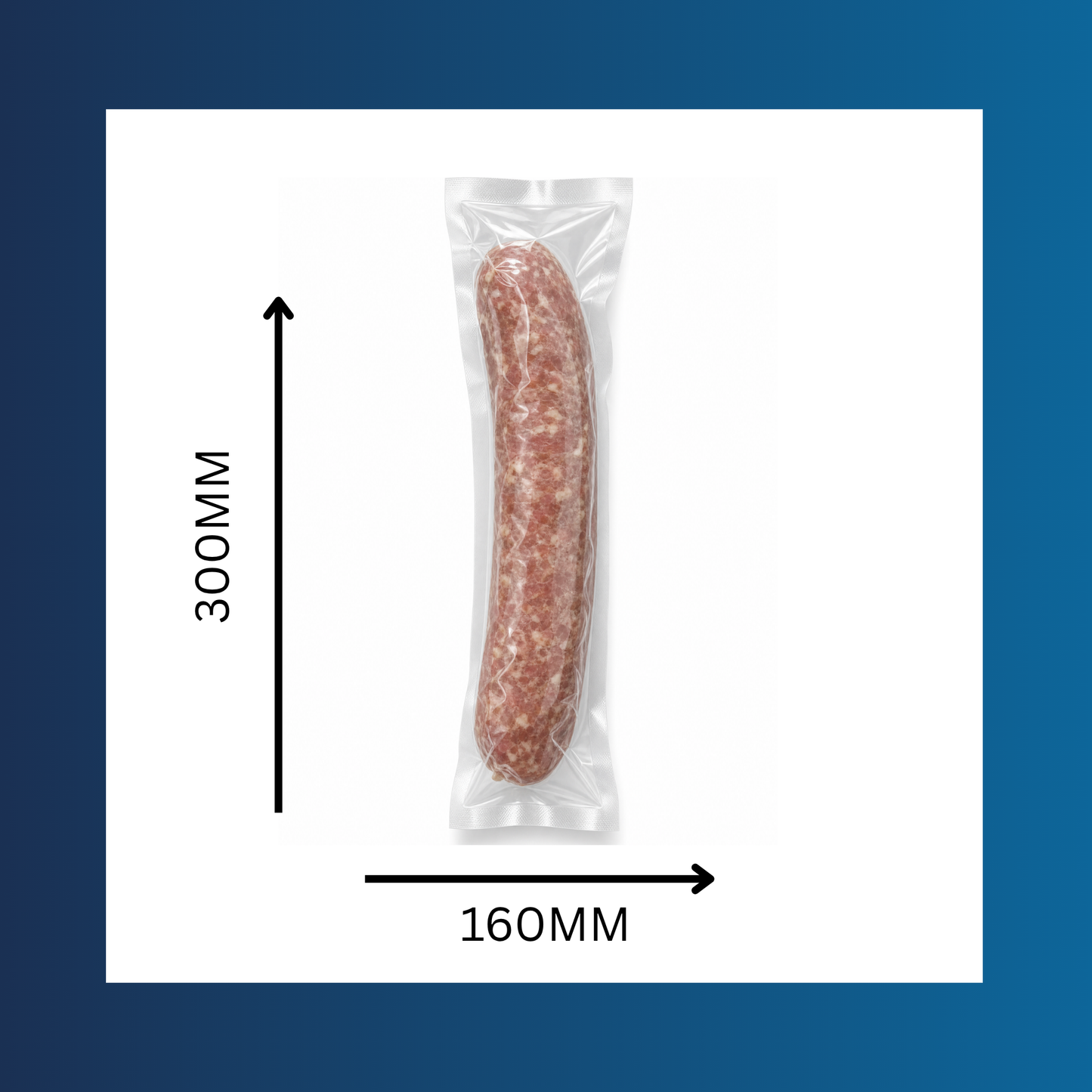 160x300mm 65 micron clear vacuum pouch sealing fresh meat or fish